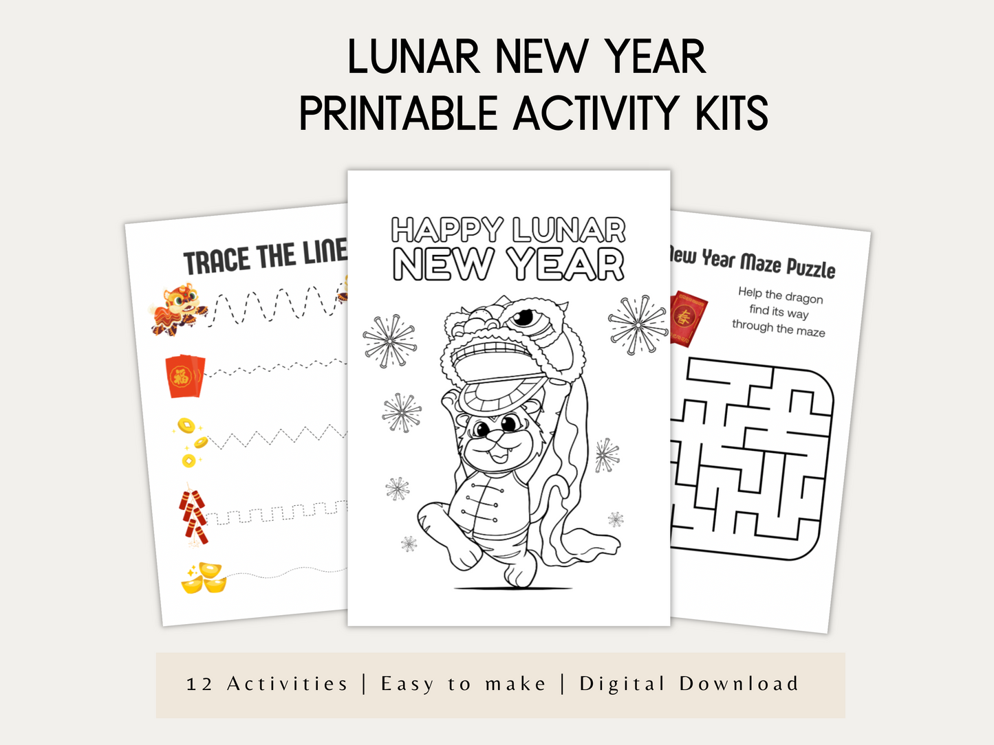 Lunar New Year Printable Activity Kits