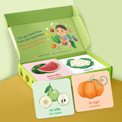 Bilingual Flashcards - Fruits & Vegetables