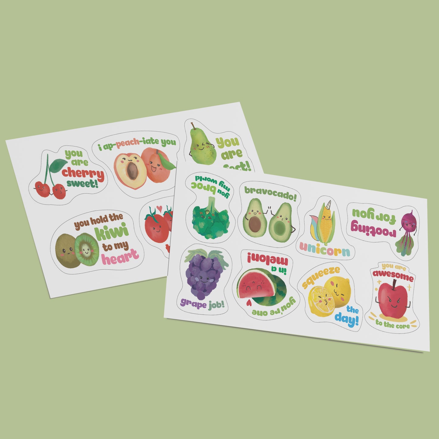 Bilingual Flashcards - Fruits & Vegetables