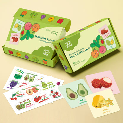 Bilingual Flashcards - Fruits & Vegetables